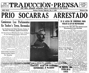 Carlos Prío Socarr+ís, terminó  pagando con áírcel su  cadena de excesos y latrocinios