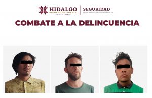 Asegura SSPH a tres sujetos por delitos contra la salud