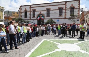 Trabajadores del Ayuntamiento de Pachuca participan en el simulacro nacional