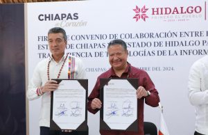 Chiapas e Hidalgo firman convenio de colaboración en materia de innovación tecnológica