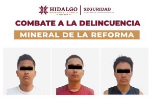 SSPH asegura a 3 individuos tras presunto robo a casa habitación