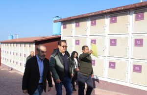 Recorrido de autoridades por el Centro de Resguardo Temporal en San Agustín Tlaxiaca