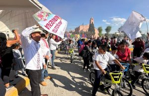 Cientos de niñas y niños de pueblos originarios de Hidalgo, se benefician con Bicicletón Indígena 2024