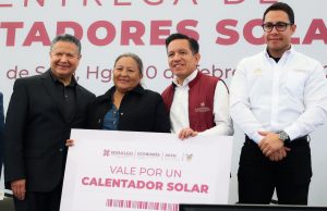 Entregan mil 492 calentadores solares en 71 municipios hidalguenses