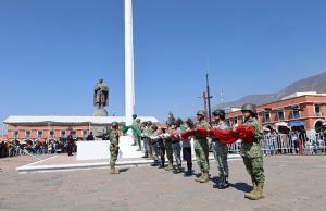 Con honor y compromiso, Hidalgo conmemora el Día de la Bandera