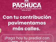 Ofrece Pachuca 15% de descuento en pago del impuesto predial en febrero