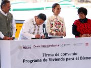 Dan banderazo al programa “Vivienda para el Bienestar” en Hidalgo
