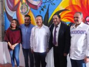 Menchaca Salazar inaugura mural en Ixmiquilpan