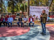 Parque de Ixmiquilpan cobra nueva vida con materiales reciclables y apoyo de la CEDSPI