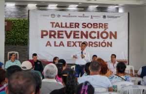 Delegados de Huejutla reciben taller para la prevención de la extorsión