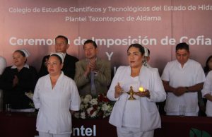 Realizó CECyTEH imposición de cofias a estudiantes de Enfermería