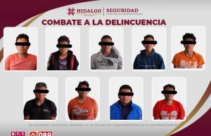 SSPH detiene a 10 sujetos tras robo y desvalijamiento de un tractocamión