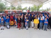 Entrega Natividad Castrejón tabletas a Telesecundarias de San Agustín Tlaxiaca y Ajacuba