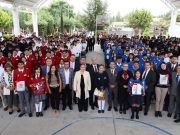 Natividad Castrejón encabezó el inicio el Ciclo Escolar 2025-2026 e inauguró la primaria Ignacio Zaragoza