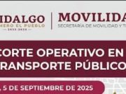Movilidad anuncia operativo de transporte por 3.er Informe de Gobierno, en Pachuca