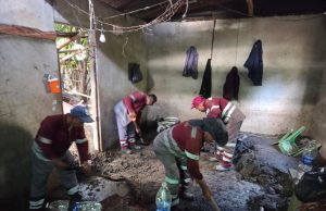 SIPDUS refuerza labores de limpieza y retiro de derrumbes en municipios de la Sierra hidalguense
