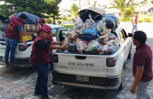 Sebiso coordina entrega de víveres recaudados en 12 Centros de Acopio para apoyar a damnificados