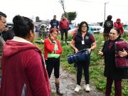Alcaldesa Lorena García Cázares coordinó acciones de apoyo en viviendas afectadas por lluvias en Santa Ana Hueytlalpan