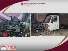 SSPH asegura predio en Tizayuca usado para desarmar tractocamiones robados