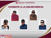 SSPH asegura a seis presuntos huachicoleros en Acaxochitlán