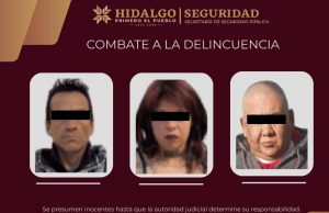 Asegura SSPH a tres personas tras robo a cadena comercial en Zempoala