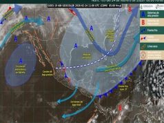 EVENTO DE «NORTE» MUY FUERTE A INTENSO EN EL ISTMO Y GOLFO DE TEHUANTEPEC, ADEMÁS DE CHUBASCOS EN EL SUR, SURESTE Y ORIENTE DEL PAÍS