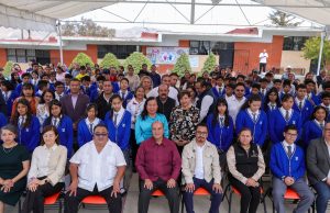 Natividad Castrejón entrega infraestructura educativa en Epazoyucan