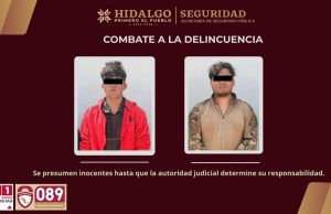 Seguimiento del C5i deriva en aseguramiento de generadores de violencia en Tezontepec de Aldama