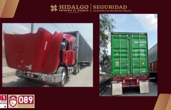 GOLPE AL ROBO DE CARGA EN TEPEJI: SSPH RECUPERA DOS TRÁILERES Y 32 TONELADAS DE MERCANCÍA; HAY CUATRO DETENIDOS