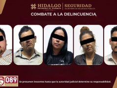 SSPH asegura a cinco involucrados por homicidios en Tlanalapa
