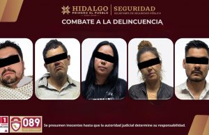 SSPH asegura a cinco involucrados por homicidios en Tlanalapa