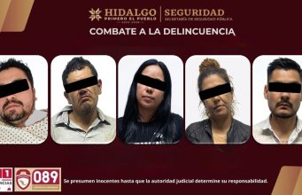 SSPH asegura a cinco involucrados por homicidios en Tlanalapa