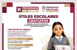 IHE PRESENTA CALENDARIO DE REGISTRO PARA EL PADRÓN DE BENEFICIARIOS DE ÚTILES ESCOLARES