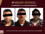 SSPH ASEGURA A 3 PRESUNTOS INTEGRANTES DE UNA BANDA DEDICADA AL ROBO DE MOTOCICLETAS EN PACHUCA