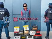 SSPH asegura a una persona y recupera acumuladores para automóvil
