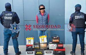 SSPH asegura a una persona y recupera acumuladores para automóvil