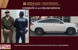 SSPH recupera vehículo robado en plaza comercial de Pachuca; aseguran a presunto responsable