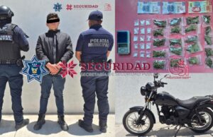 Aseguran drogas y motocicleta robada durante operativo en Progreso de Obregón