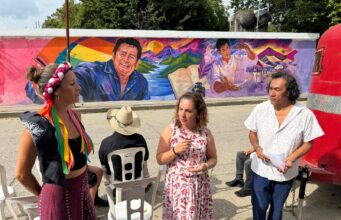 Muralistas de México y Argentina rescatan la memoria histórica de Huejutla en el Festival Tlajtoli