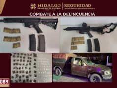 Aseguran armas largas, cartuchos y camioneta robada tras operativo de seguridad en Zempoala