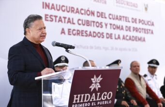 Inaugura Julio Menchaca cuartel de la Policía Estatal en Cubitos y toma protesta a 116 nuevos elementos