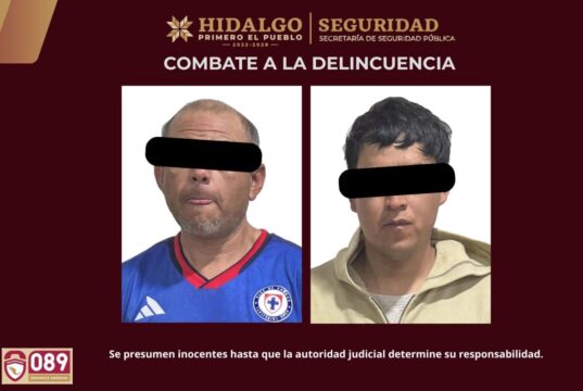 Asegura SSPH a dos personas por presunto trasiego ilegal de combustible en Tlaxcoapan
