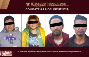 Asegura SSPH a cuatro personas relacionadas con robos a negocios en Mineral de la Reforma