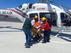 Coordinan SSH, IMSS-Bienestar y DIF Hidalgo vuelo de emergencia para menor con cardiopatía de la Huasteca