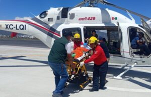 Coordinan SSH, IMSS-Bienestar y DIF Hidalgo vuelo de emergencia para menor con cardiopatía de la Huasteca