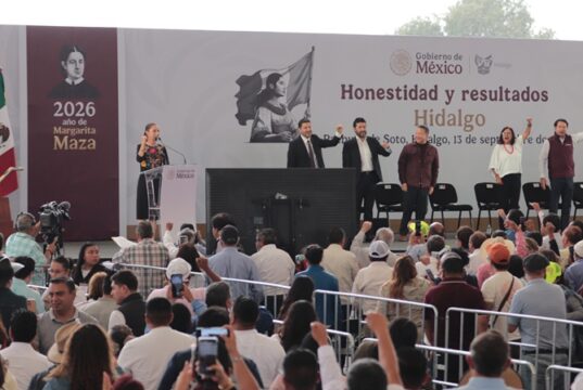 “En Hidalgo tiene un ejército de mujeres y hombres con gran disposición”, afirma Menchaca a Sheinbaum