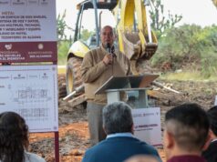 Coloca Natividad Castrejón primera piedra de bachillerato con inversión de 20.4 mdp en Tezontepec