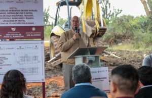 Coloca Natividad Castrejón primera piedra de bachillerato con inversión de 20.4 mdp en Tezontepec