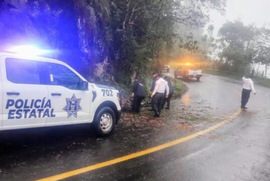 Despliega SSPH operativo de auxilio vial y vigilancia en la Sierra y Huasteca por lluvias