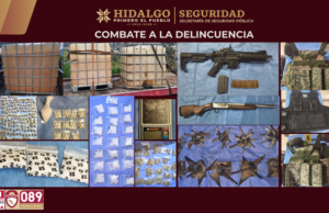 Desmantelan dos centros de operación en Cuautepec: aseguran droga, armas y 2 mil 700 litros de hidrocarburo